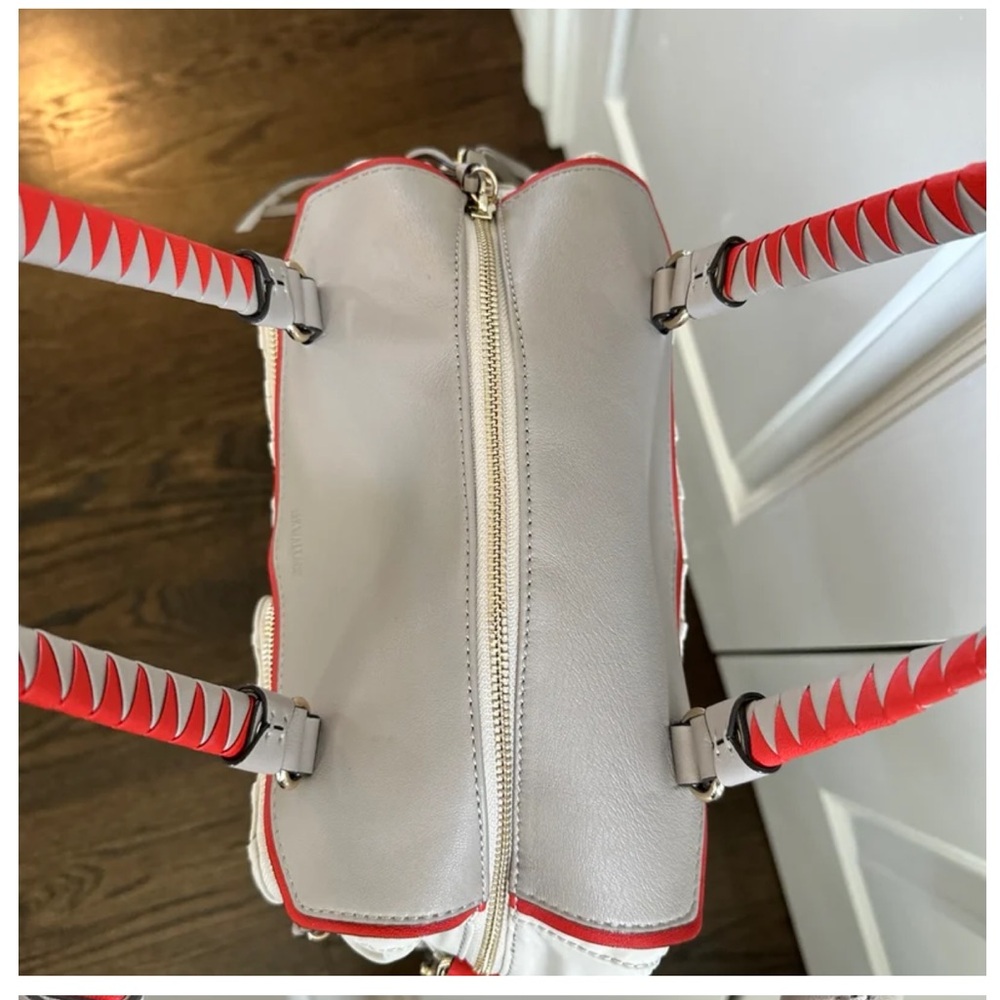 EUC MZ WALLACE Thompson Large Satchel Chalk $385 - Picture 4 of 7